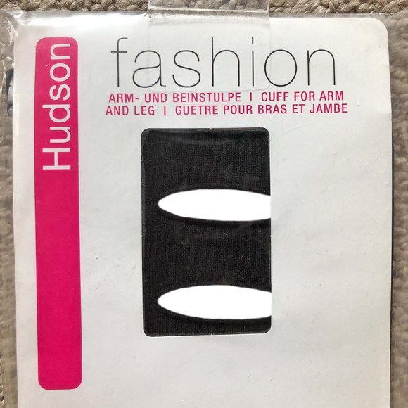 Hudson Fashion Ripped Black Cuffs for Arms or Legs Matte Opaque Women One Size - Picture 6 of 6